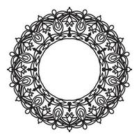 Frame Mandala Flower Art vector