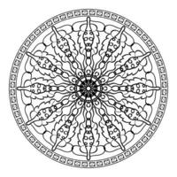 decoración de mandala indio de estilo abstracto vector