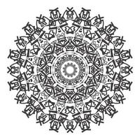 Circular pattern in the form of mandala with flower vector