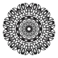 Circular pattern in the form of mandala with flower vector