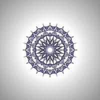 Circular pattern in the form of mandala with flower vector