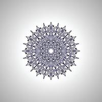 Circular pattern in the form of mandala with flower vector