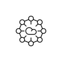 Cloud Computing icon in vector. Logotype vector