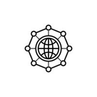 Global Network icon in vector. Logotype vector