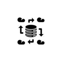 Cloud Data icon in vector. Logotype vector