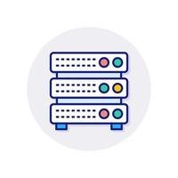 Data Server icon in vector. Logotype vector