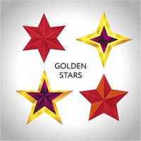 Shiny Gold Star. Christmas Illustration for design on white background vector