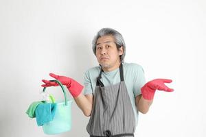 Asian Housekeeper Isolated photo