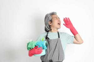 Asian Housekeeper Isolated photo