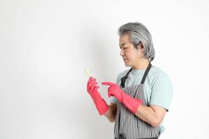 Asian Housekeeper Isolated photo