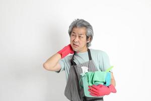 Asian Housekeeper Isolated photo