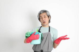 Asian Housekeeper Isolated photo