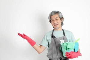 Asian Housekeeper Isolated photo