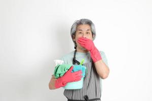 Asian Housekeeper Isolated photo