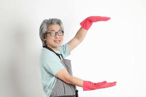 Asian Housekeeper Isolated photo