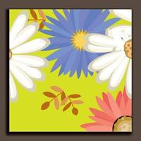 Spring theme Beautiful flower background with color vector