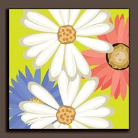 Spring theme Beautiful flower background with color vector