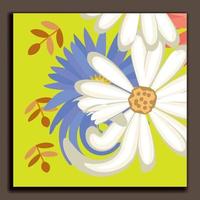 Spring theme Beautiful flower background with color vector