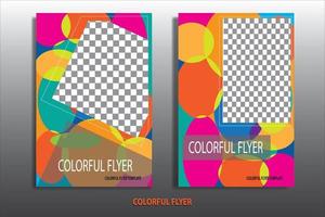 Diseño de volante colorido para promoción en redes sociales. vector