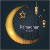 Islamic design with the theme of Ramadan and Eid for media post vector