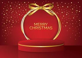 red product display on red background vector