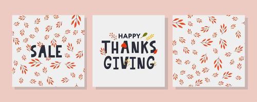 Hand drawn Happy Thanksgiving lettering vector