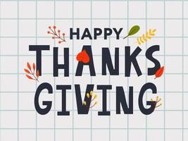 Hand drawn Happy Thanksgiving lettering vector