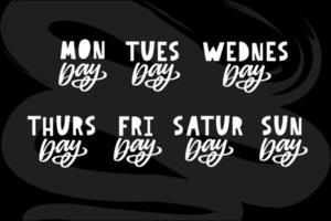 Names of days of the week vector