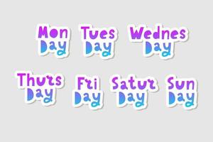 Names of days of the week vector