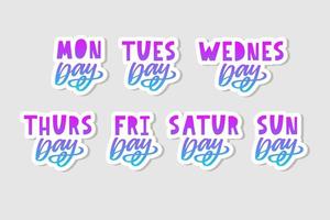 Names of days of the week vector