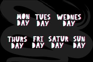 Names of days of the week vector