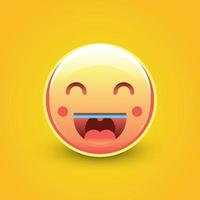 Beaming face with smiling emoticon vector