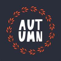 Vector frame of autumn leaves