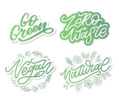 Eco Go Green Organic Natural Vegan vector