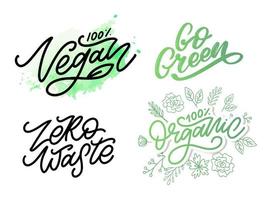 eco ir verde orgánico natural vegano vector