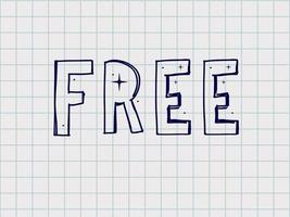 Free hand written lettering. Vector hand draw font