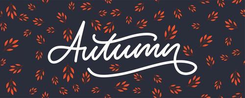 Autumn illustration, banner, vector