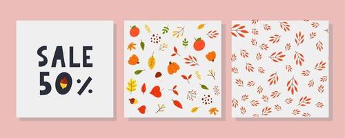 Fondo de pantalla de otoño, textil, decoración, textura, bosque, impresión, patrón vector
