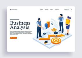 Project management discuss about business growth vector