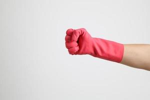 guantes de mucama rosa foto
