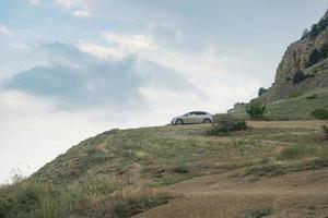 Natural mountain landscape with vegetation photo