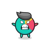 wrathful expression of the chart mascot character vector