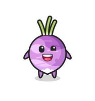 illustration of an turnip character with awkward poses vector