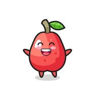 happy baby water apple cartoon character vector