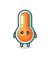 the lazy gesture of thermometer cartoon character vector