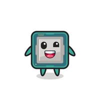 illustration of an processor character with awkward poses vector