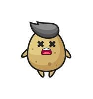 the dead potato mascot character vector