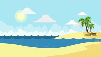 Cartoon Background - Simple Beach video