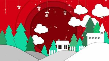 Cartoon Background - Christmas Paper Style video