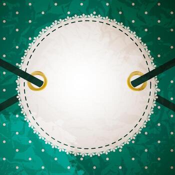 Greeting scrap retro background with empty photo blank. vector i